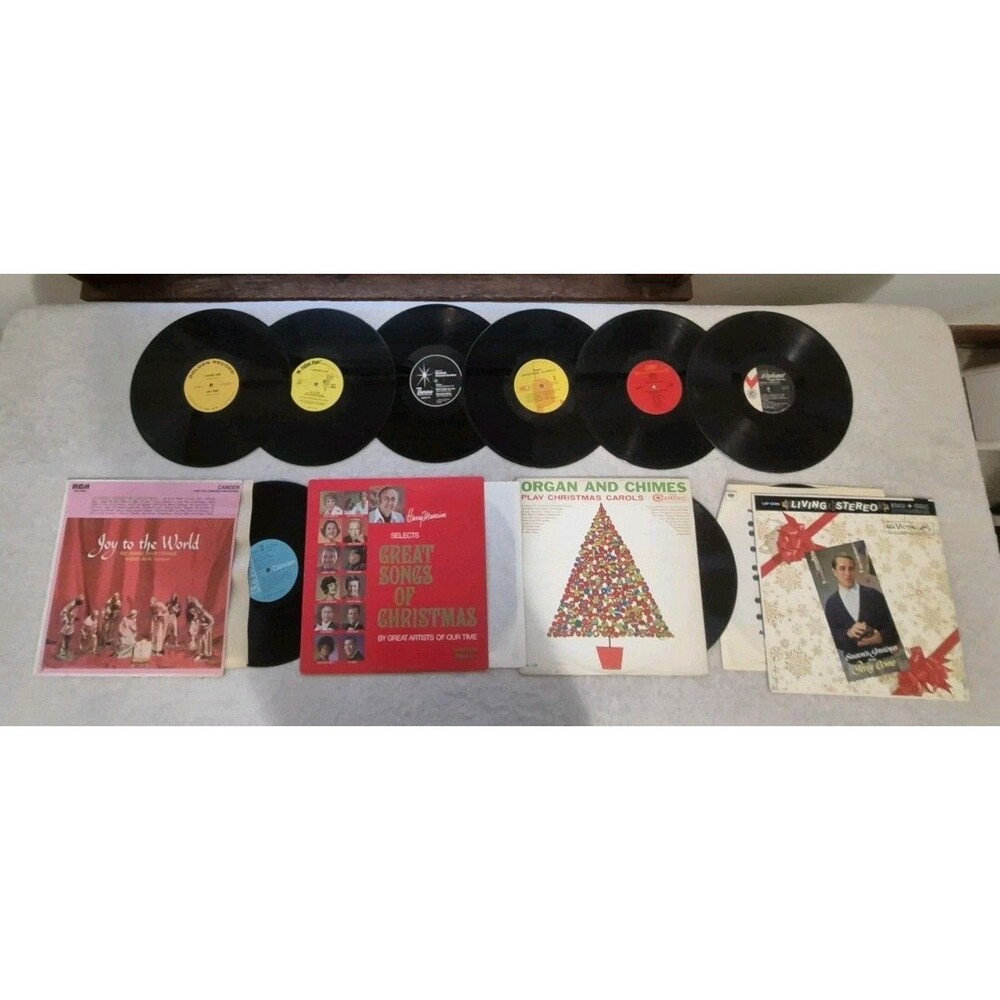 Vintage Vinyl LP Record Lot Christmas Holiday Pharoah Sanders Perry Como 9...
